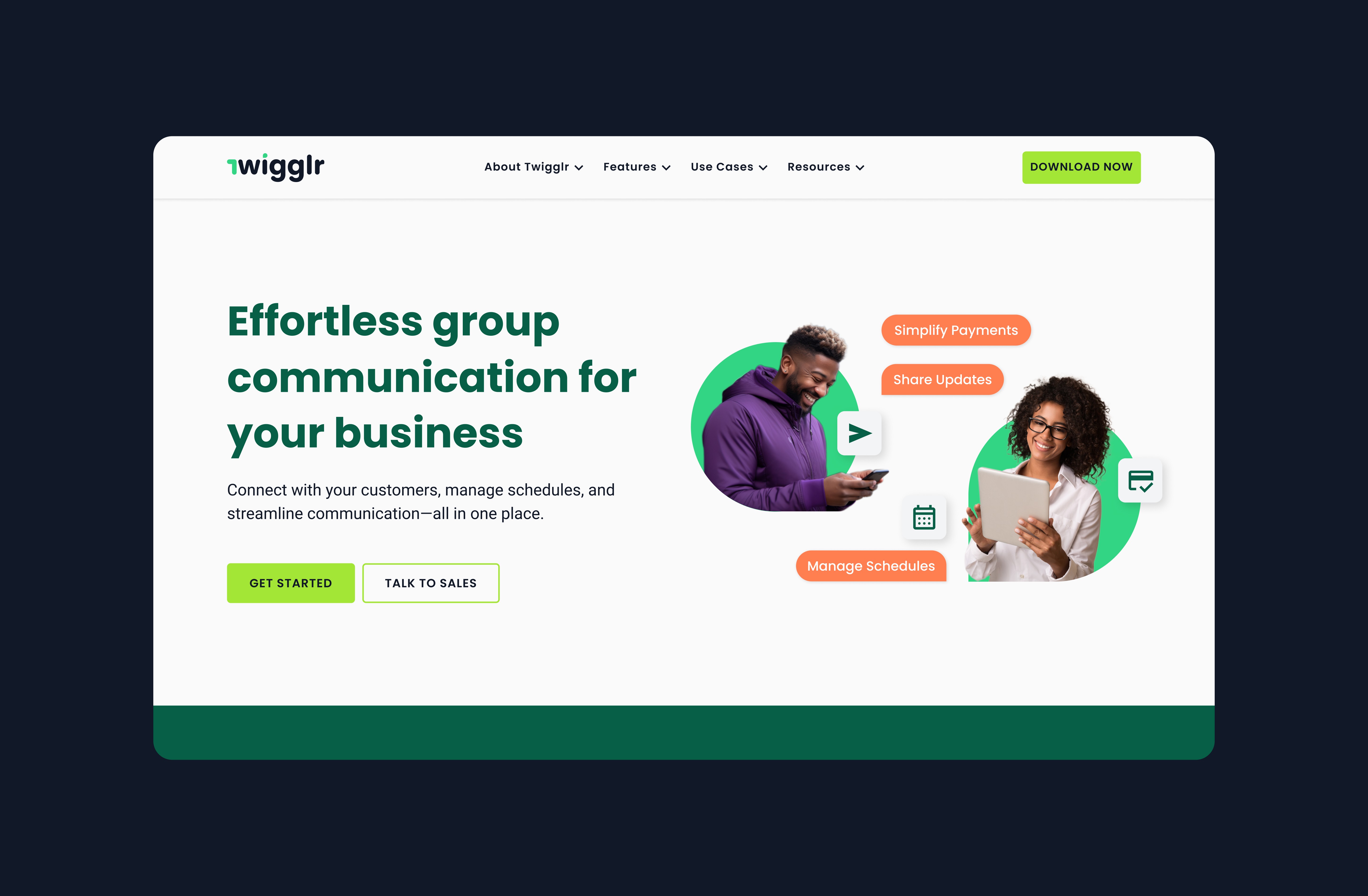 Hero section design
