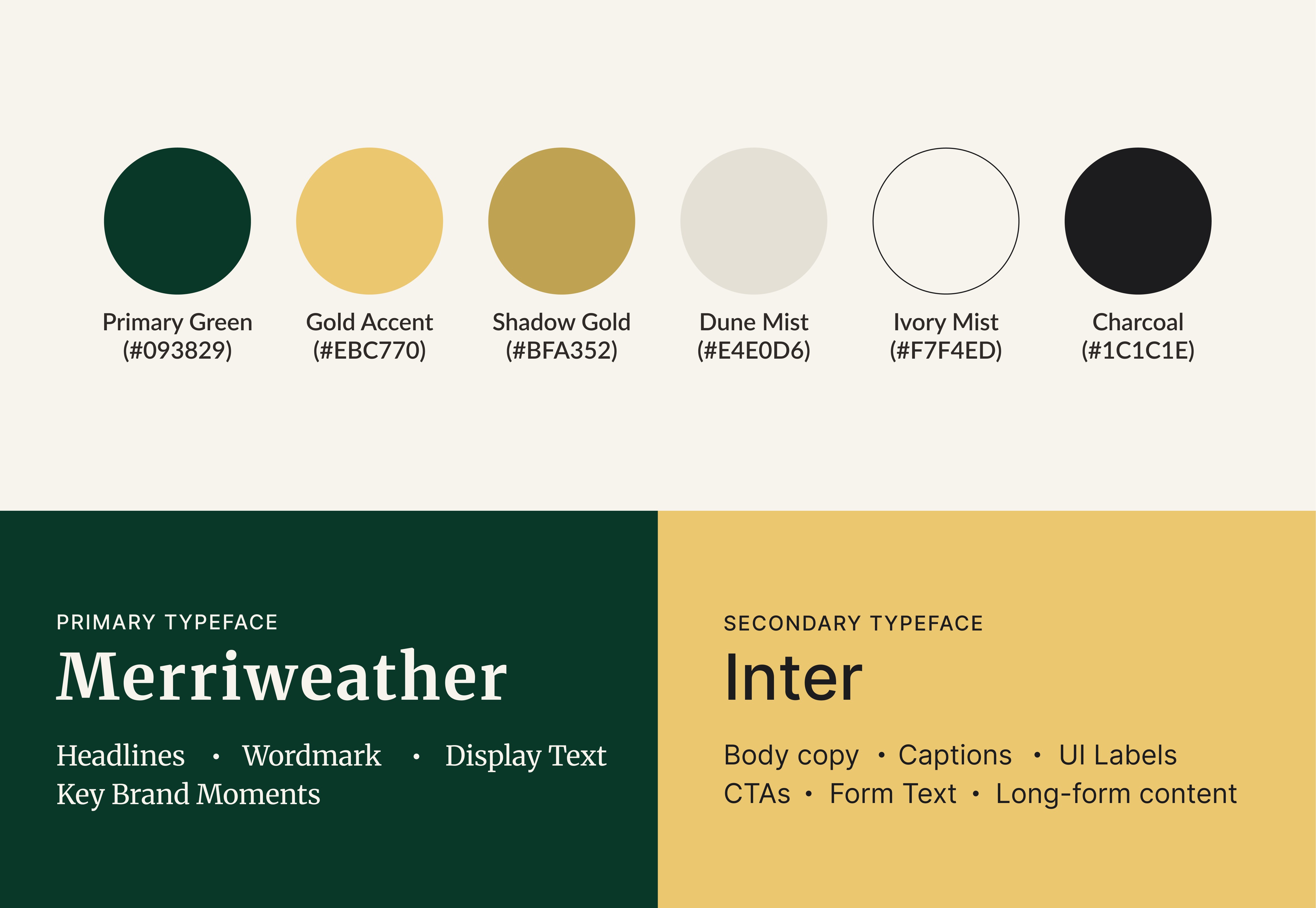 Color Palette, Typography