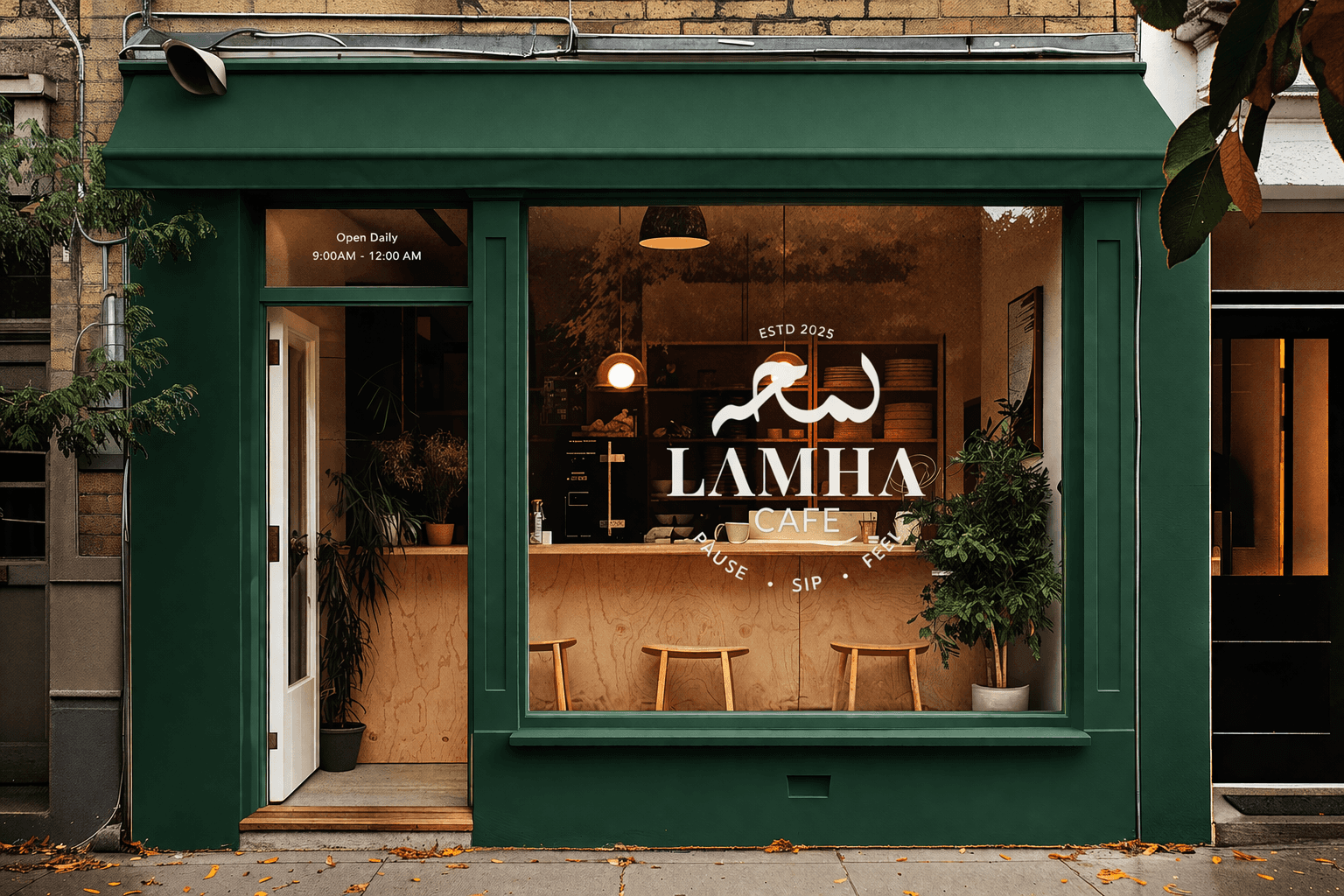 Cafe window Mockup